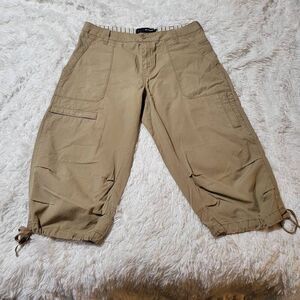 Blend men's beige cargo short with drawstring on hem 34x19/ L